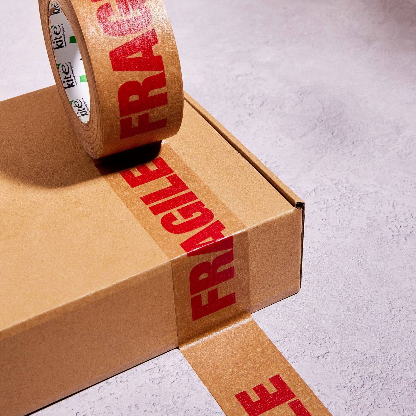Fragile Eco-Friendly Kraft Paper Tape Parcel 48mm x 50m